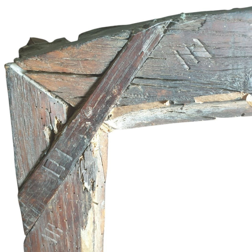 18th Century Italian Baroque Oak Frame-photo-4