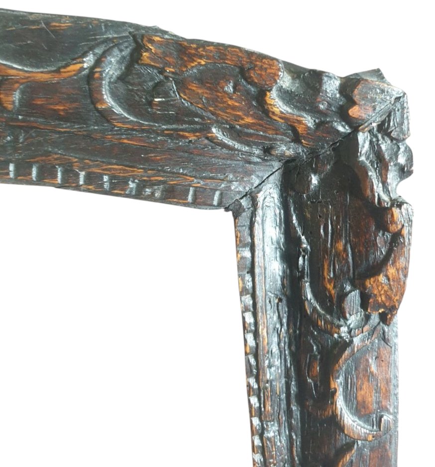 18th Century Italian Baroque Oak Frame-photo-1