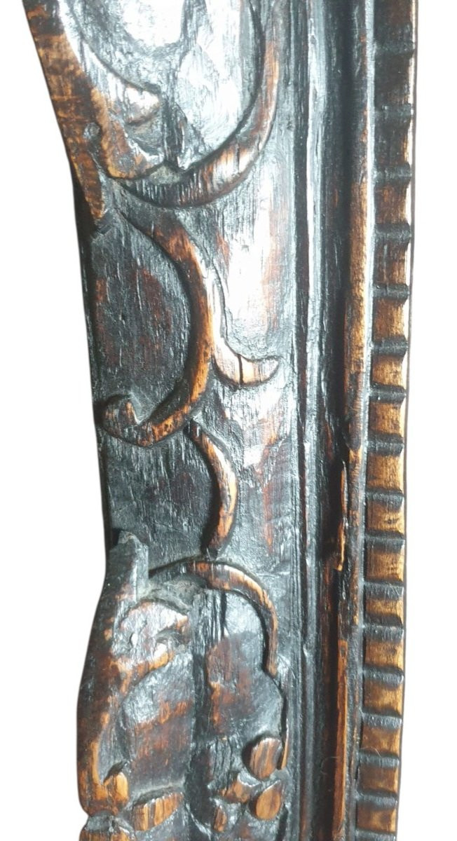 18th Century Italian Baroque Oak Frame-photo-6