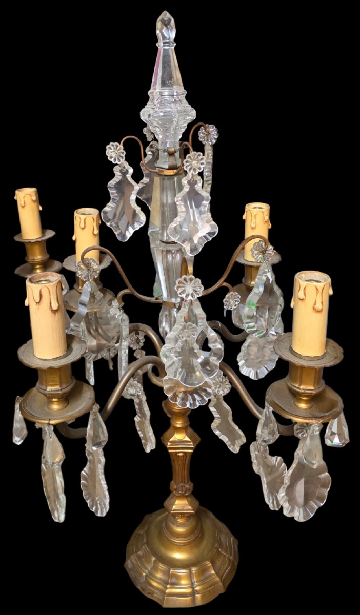 Pair Of Large Louis XIV Napoleon III Style Girandoles-photo-2