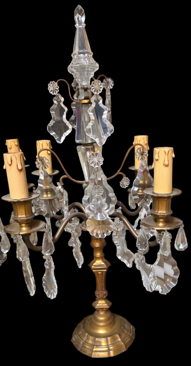 Pair Of Large Louis XIV Napoleon III Style Girandoles-photo-4