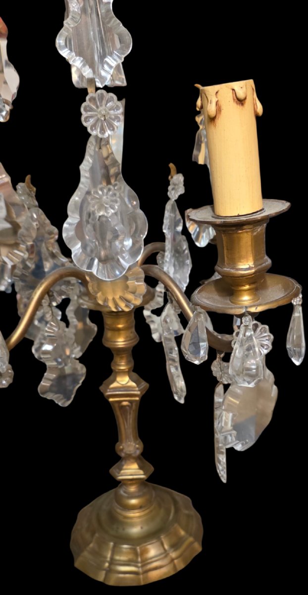 Pair Of Large Louis XIV Napoleon III Style Girandoles-photo-1