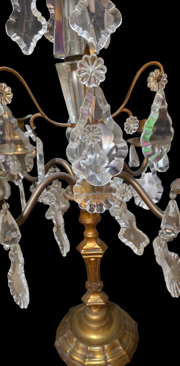 Pair Of Large Louis XIV Napoleon III Style Girandoles-photo-2