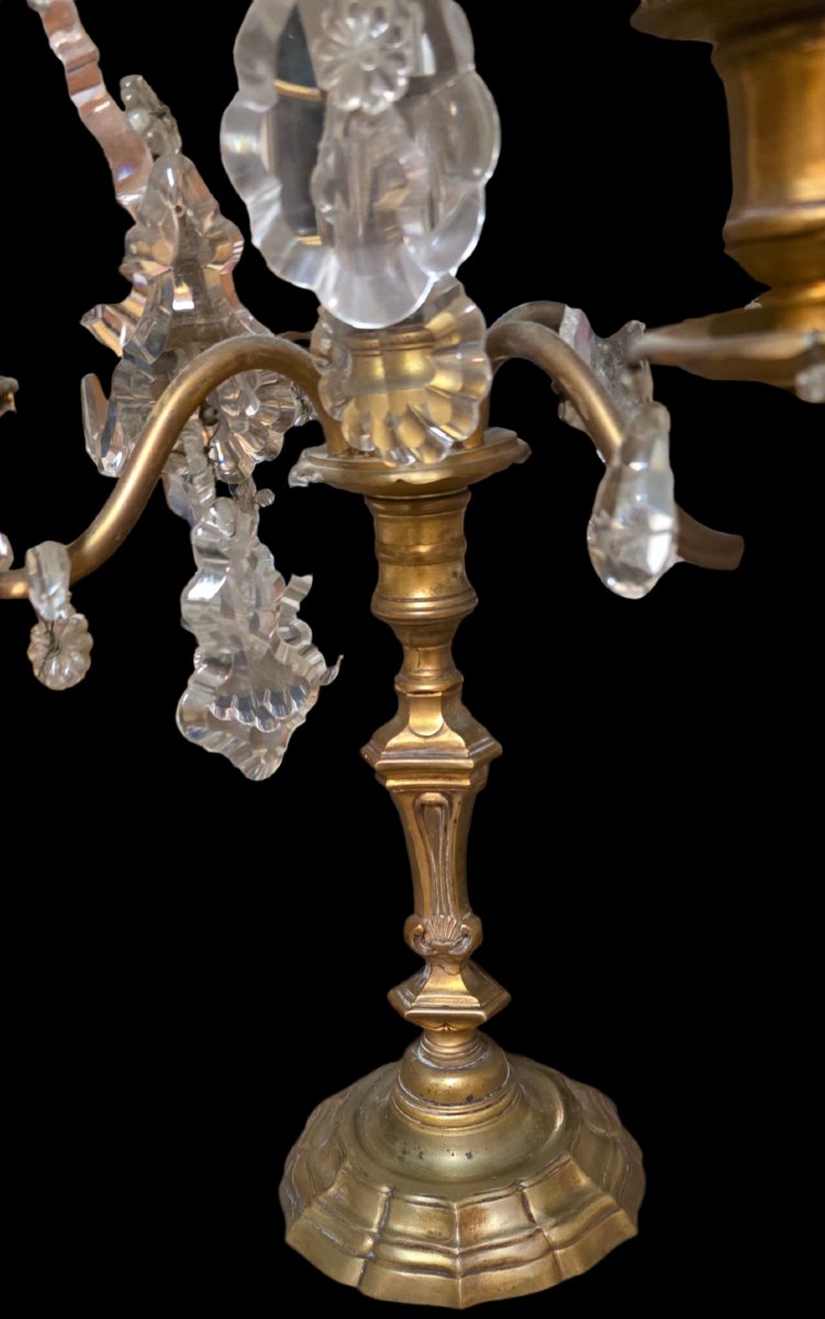 Pair Of Large Louis XIV Napoleon III Style Girandoles-photo-4