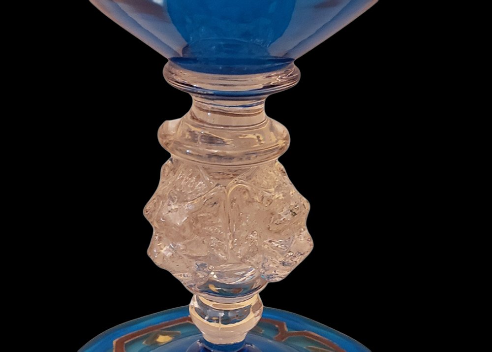 Enameled Auguste Jean Chalice Vase Sold By Emile Bourgeois Le Grand Dépôt In Paris-photo-2