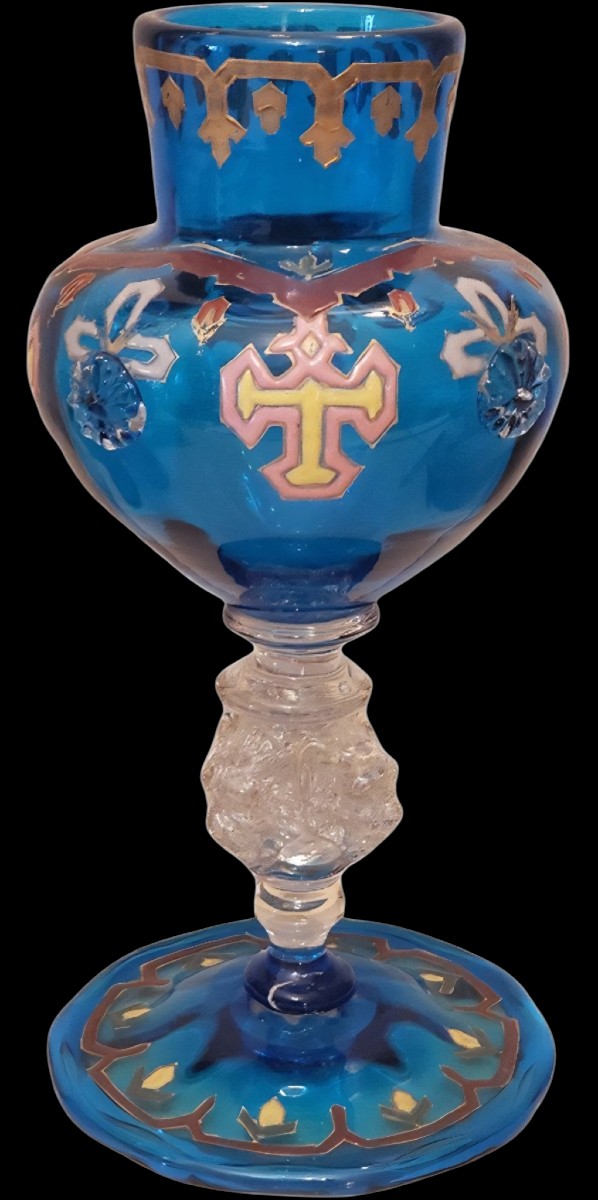 Enameled Auguste Jean Chalice Vase Sold By Emile Bourgeois Le Grand Dépôt In Paris