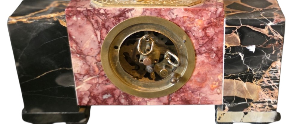 Christophe Fratin circa 1930 pendule pendulette et bronze doré signé fratin -photo-3