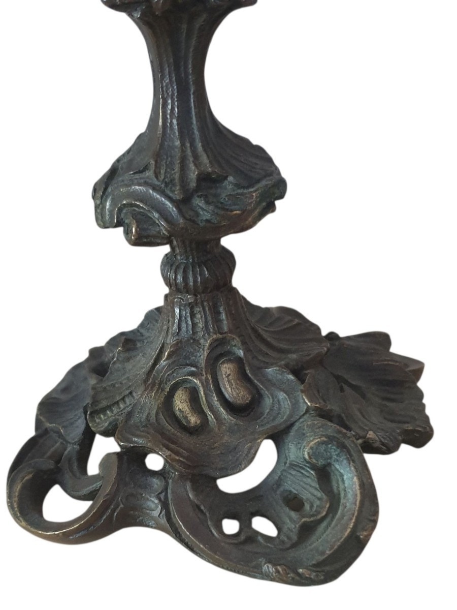 Gustave Leblanc Barbediennes 19th Century Bronze Candle Jar-photo-4