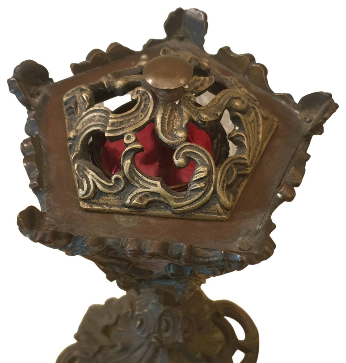 Gustave Leblanc Barbediennes 19th Century Bronze Candle Jar-photo-1