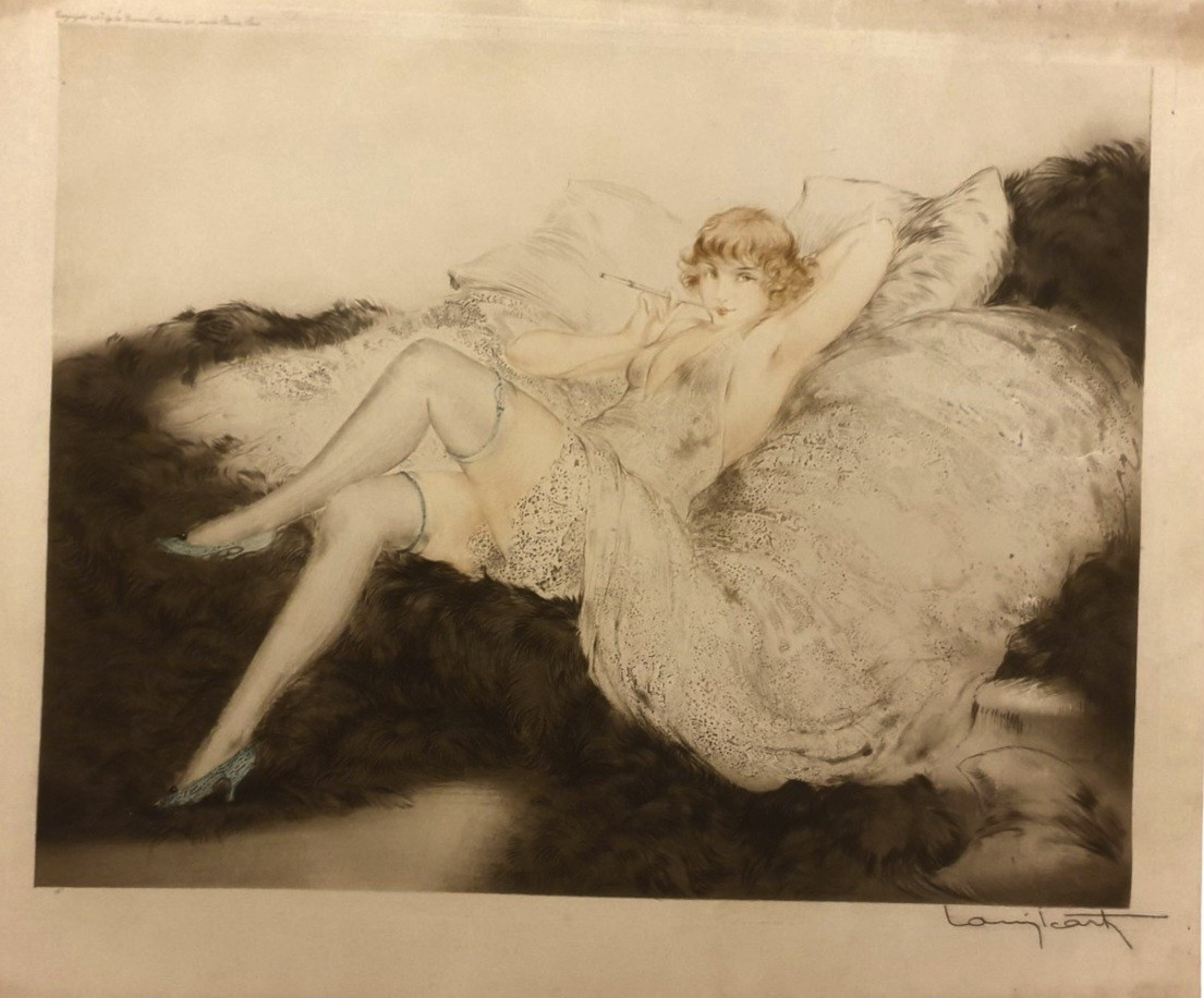 ICART LOUIS Sur Le Divan 1925