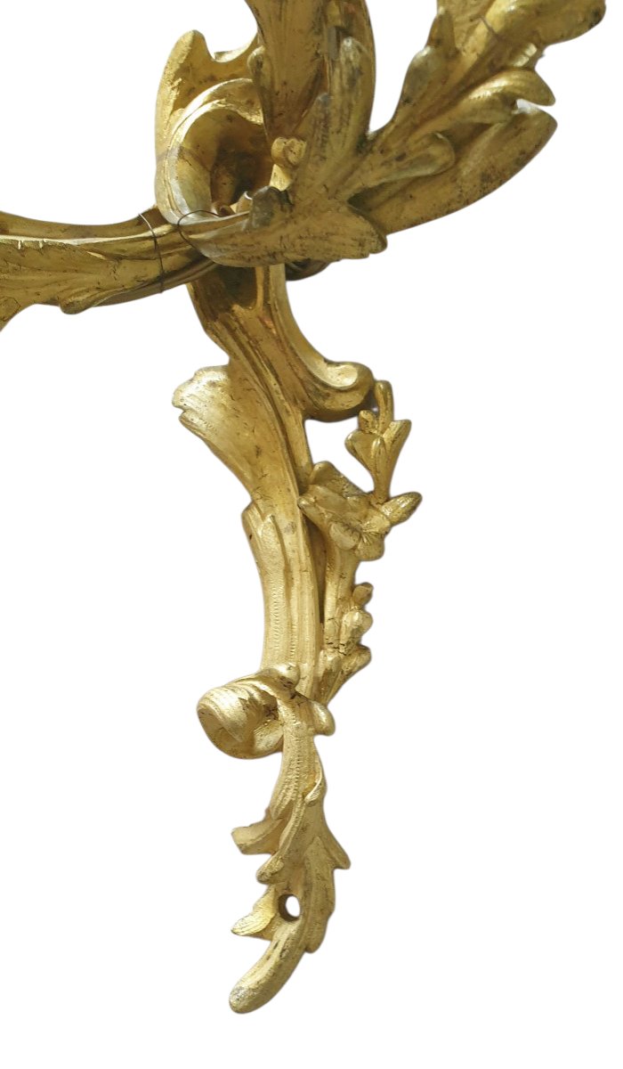 Pair Of Louis XV Ormolu Sconces Circa 1880 Napoléon III-photo-6