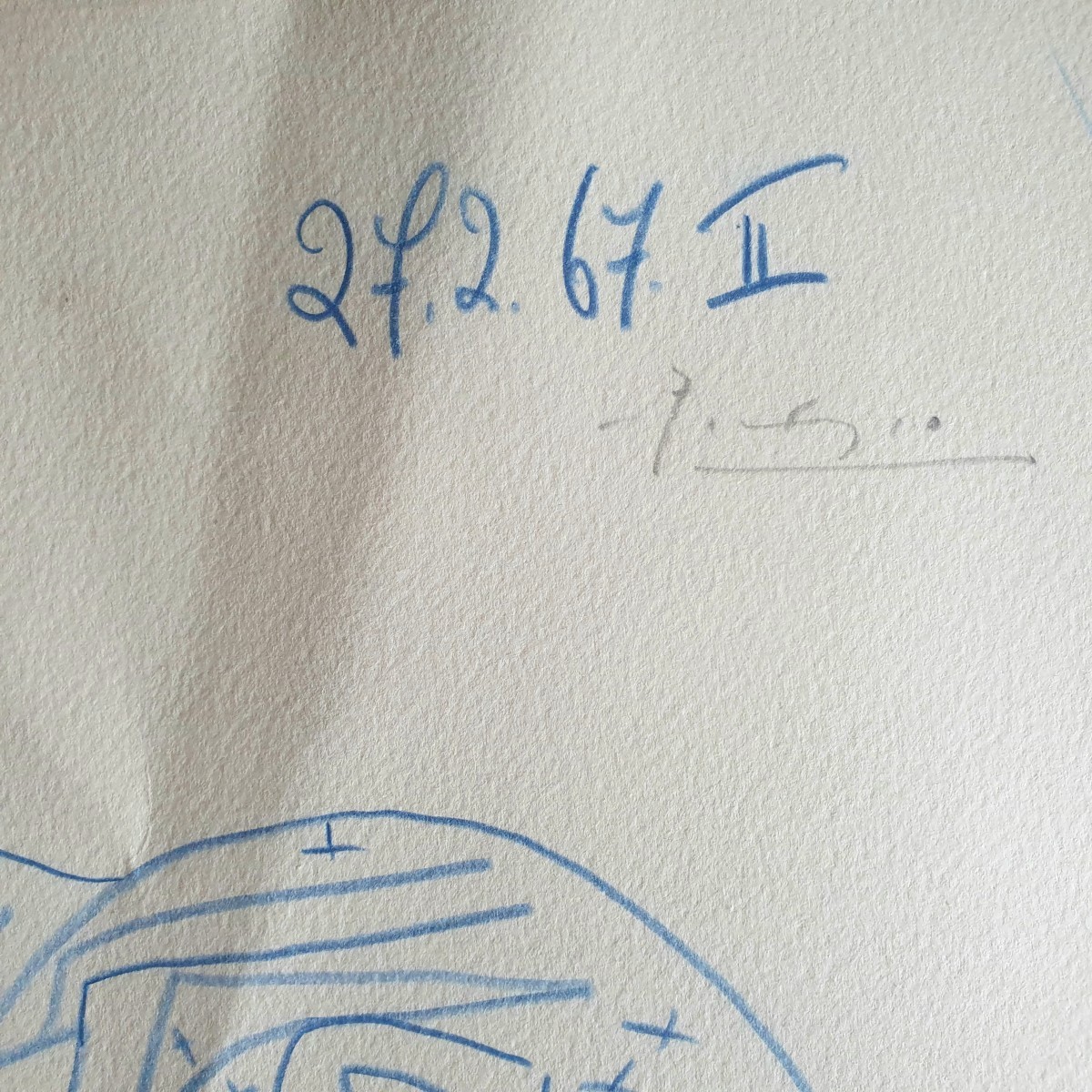 Pablo Picasso tres grande gravure couleur signe au crayon sur papier d'arche -photo-4