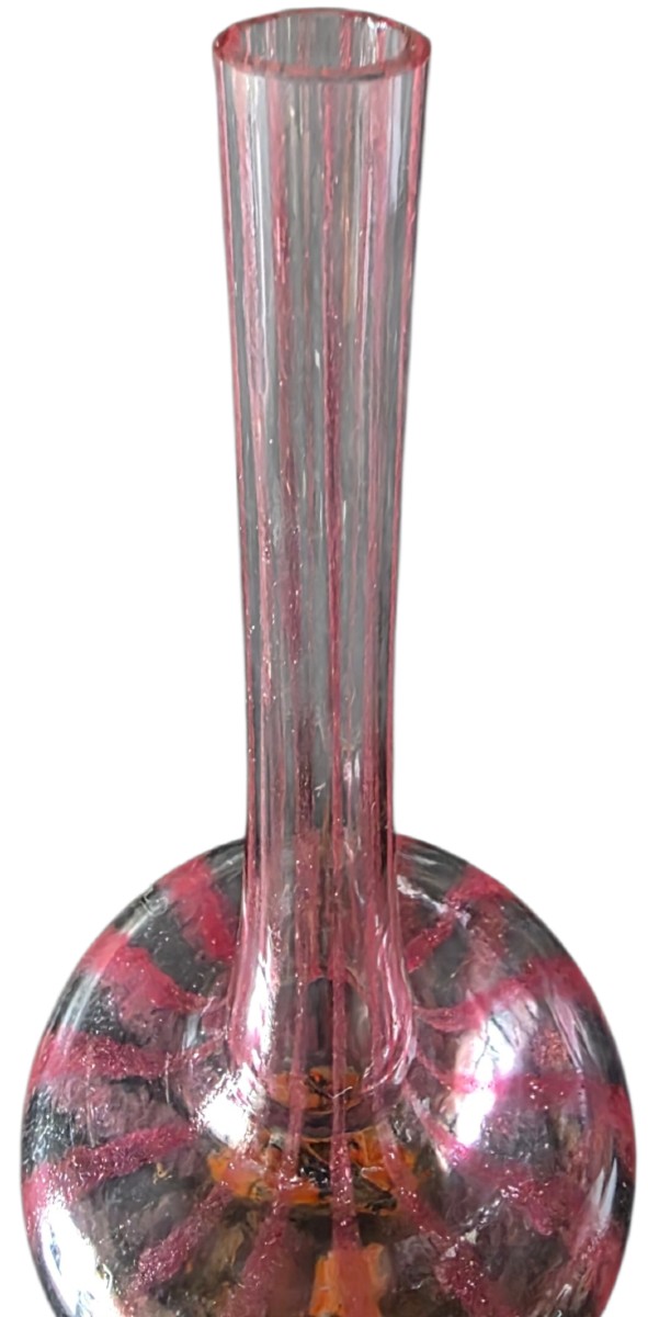 Vase de type berluze de Charles SCHNEIDER verre Français signature berlingot-photo-2