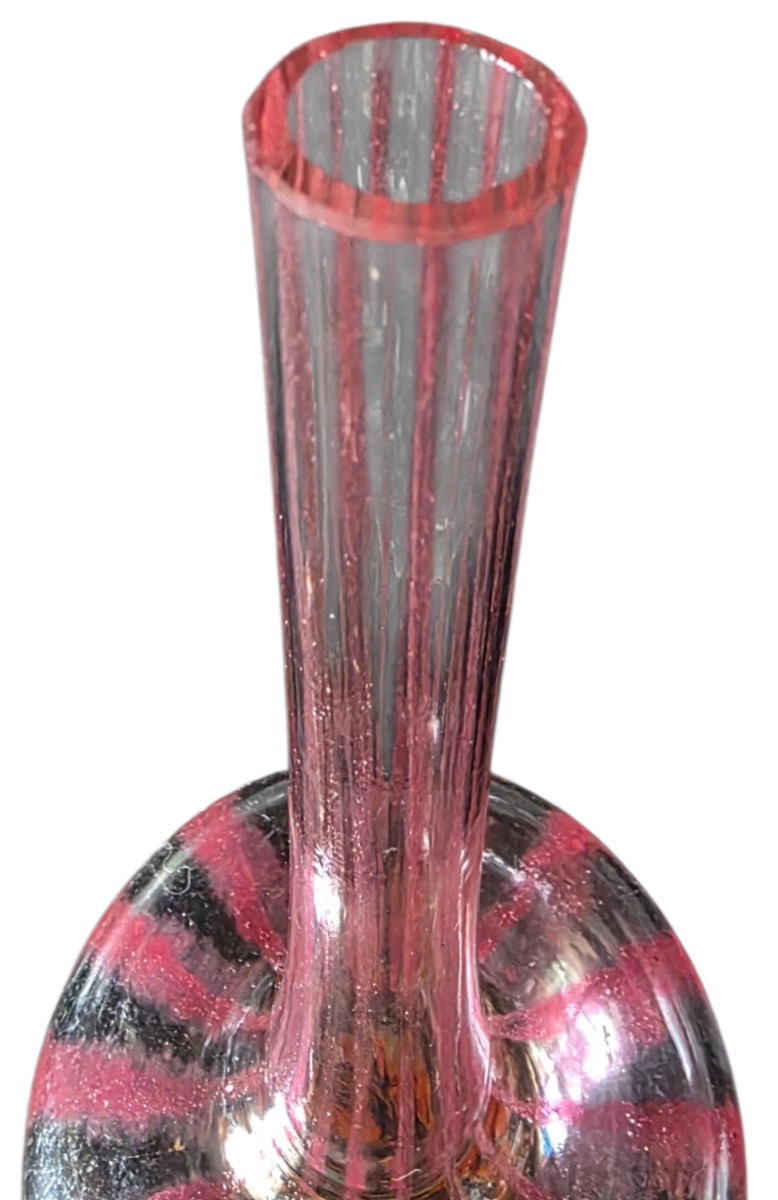 Vase de type berluze de Charles SCHNEIDER verre Français signature berlingot-photo-3