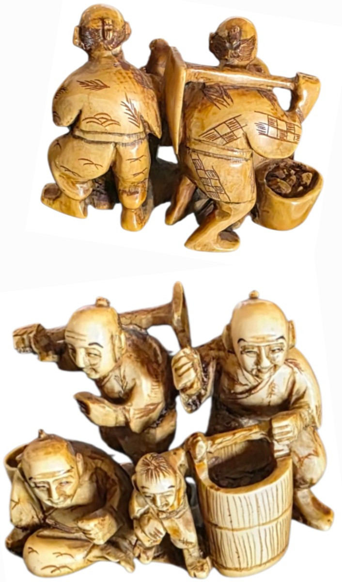 Important Collection Of Noble Material Netsuke Virgin And Child And Various Antiques-photo-4