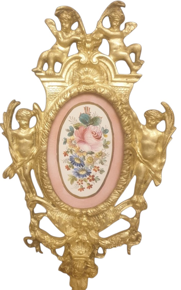 Pair Of Ormolu Sconces In Sèvres Porcelain 19th C. 1850-photo-4
