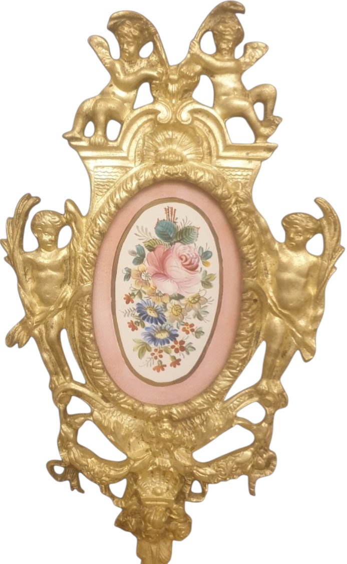 Pair Of Ormolu Sconces In Sèvres Porcelain 19th C. 1850-photo-5