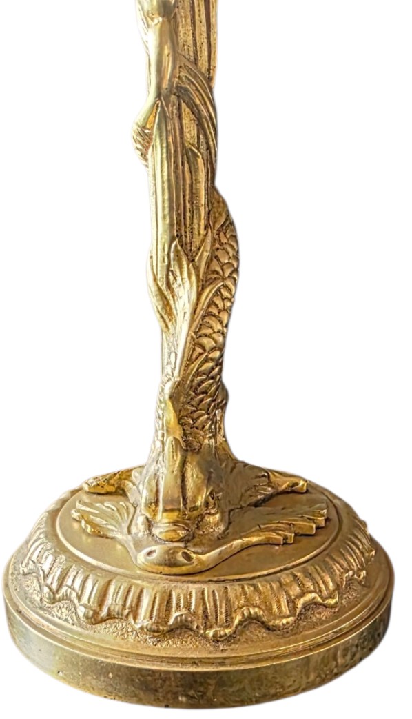 Gilded Bronze Desk Lamp Model Au Dauphin 19th Century-photo-4
