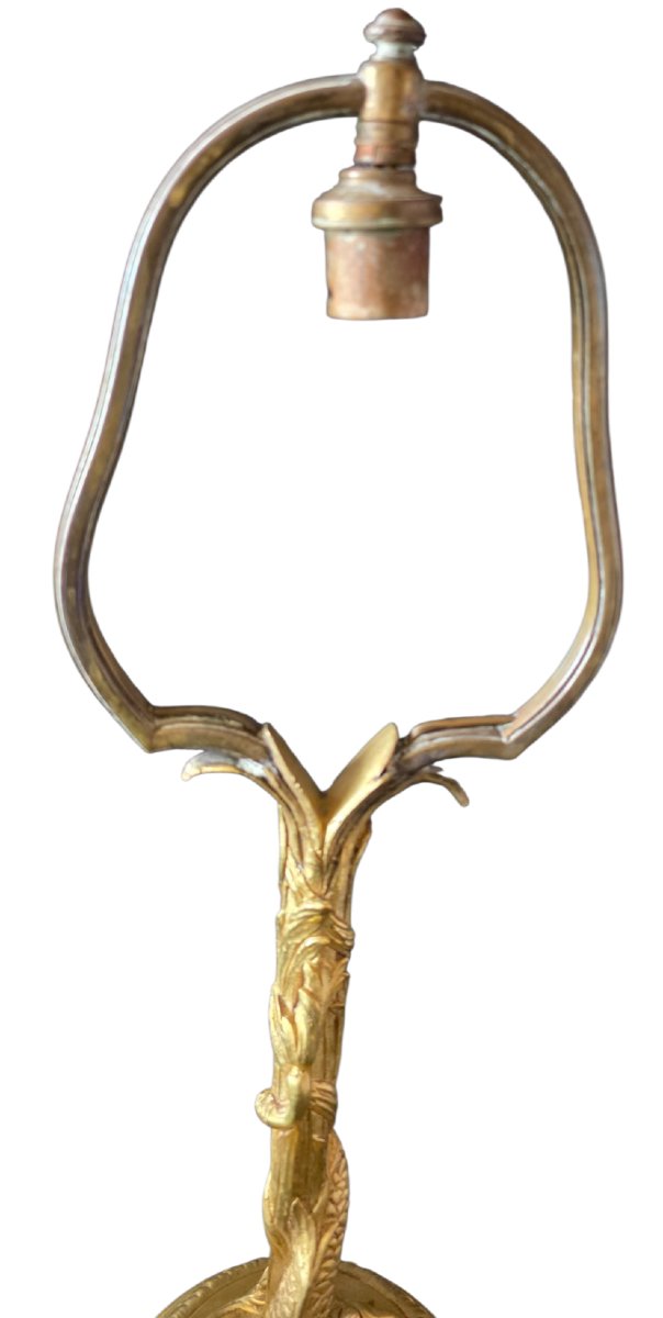Gilded Bronze Desk Lamp Model Au Dauphin 19th Century-photo-5