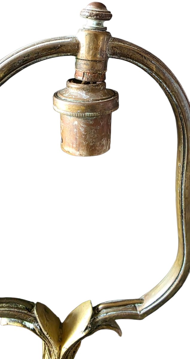 Gilded Bronze Desk Lamp Model Au Dauphin 19th Century-photo-6