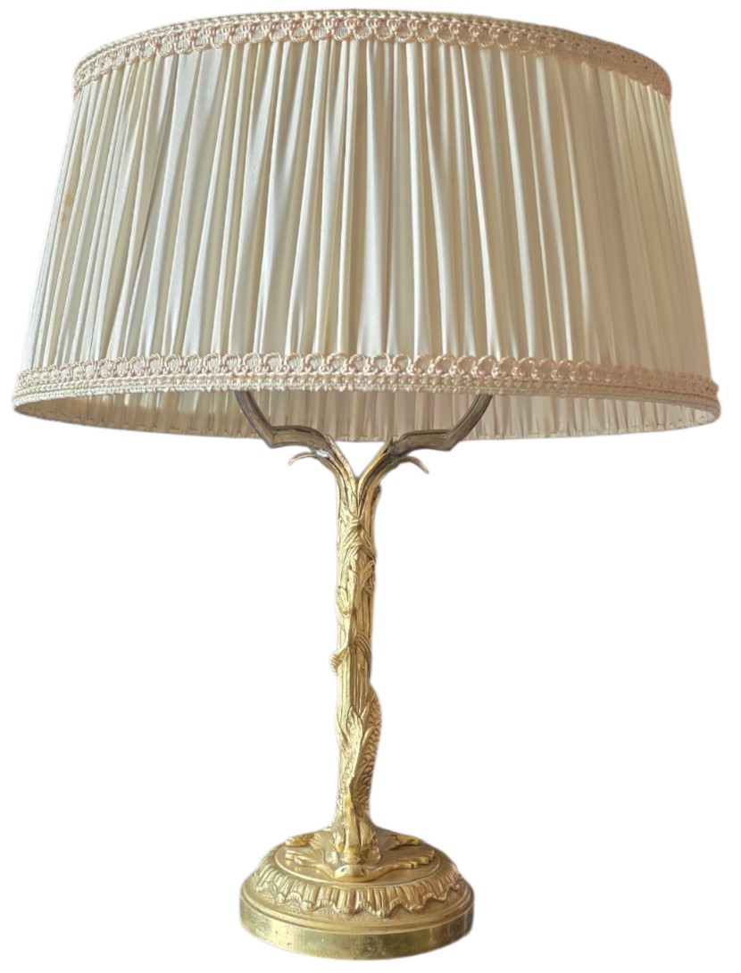 Gilded Bronze Desk Lamp Model Au Dauphin 19th Century