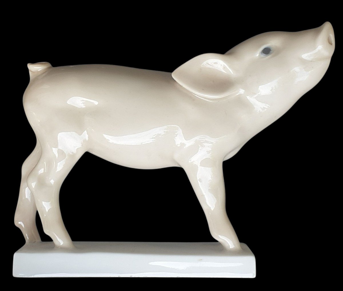 Meissen Emmerich oehler figurine cochon XIXeme -photo-5