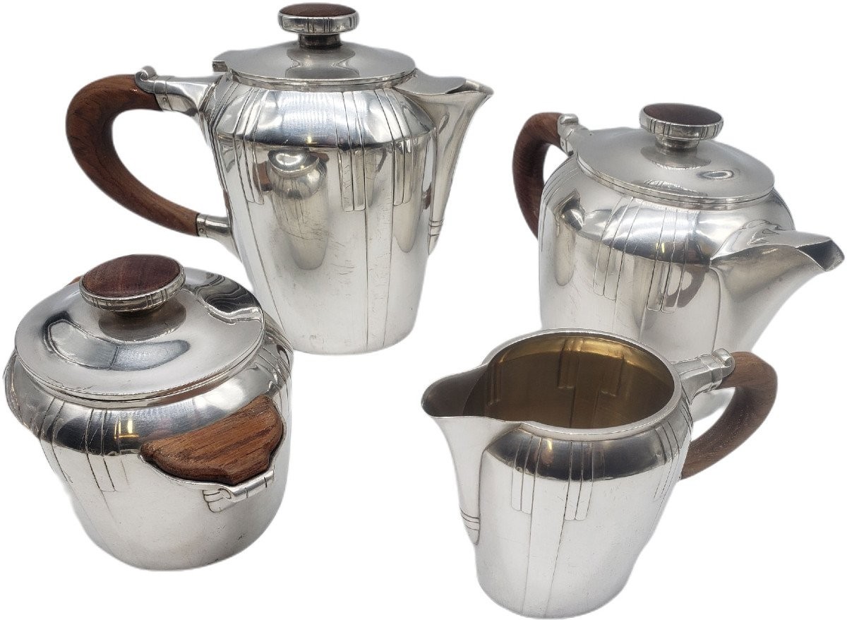 Victor Saglier 4-piece Art Deco Coffee Set-photo-2