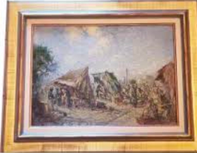 Huile sur toile orientaliste marché a Alger école italienne signé -photo-2