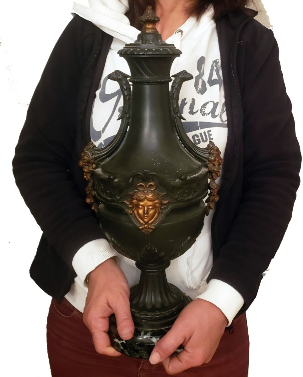 Pair Of Cassolettes Empire Circa 1900-photo-1