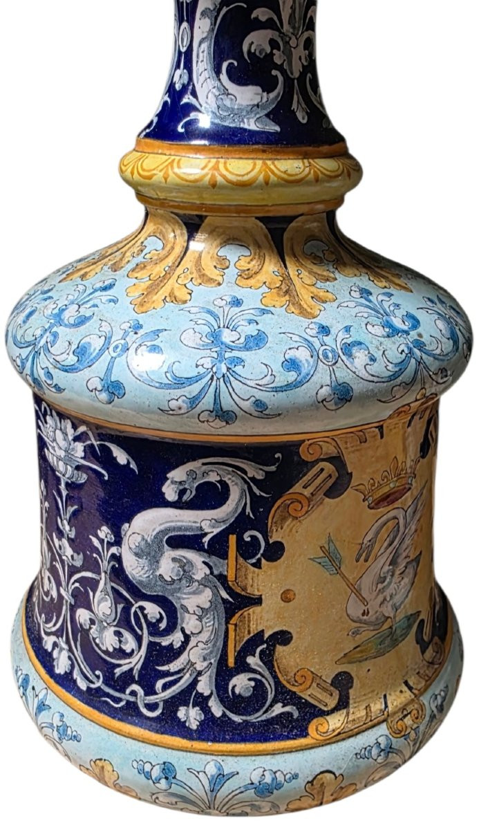 Ulysse A Blois Pair Of Electrified Earthenware Kerosene Lamps-photo-3