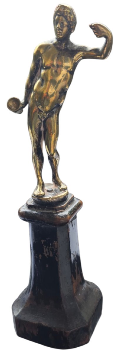 Bronze sur piédestal renaissance Bacchus -photo-3