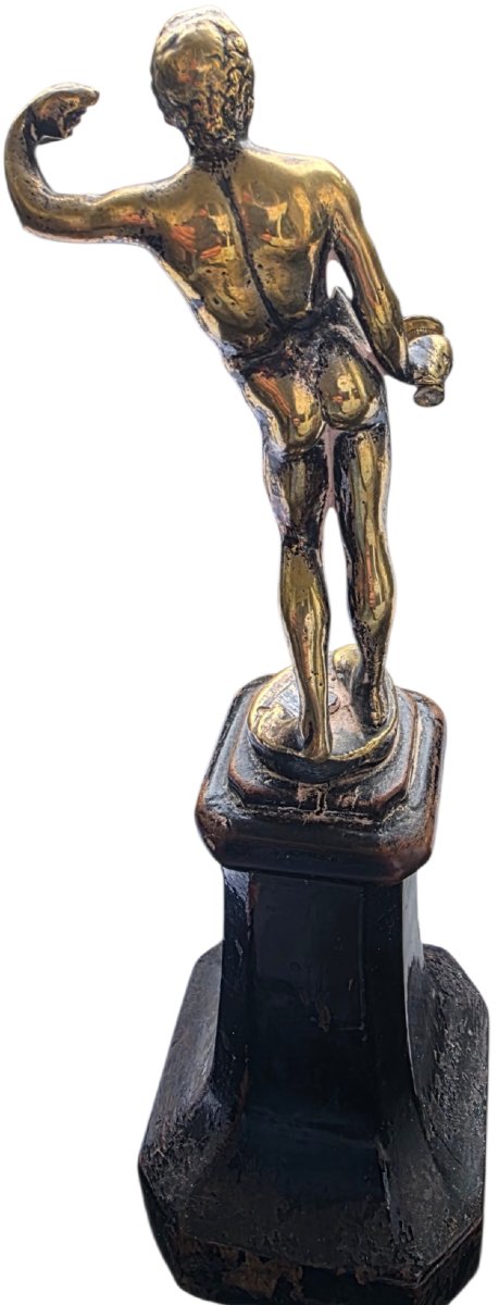 Bronze sur piédestal renaissance Bacchus -photo-4