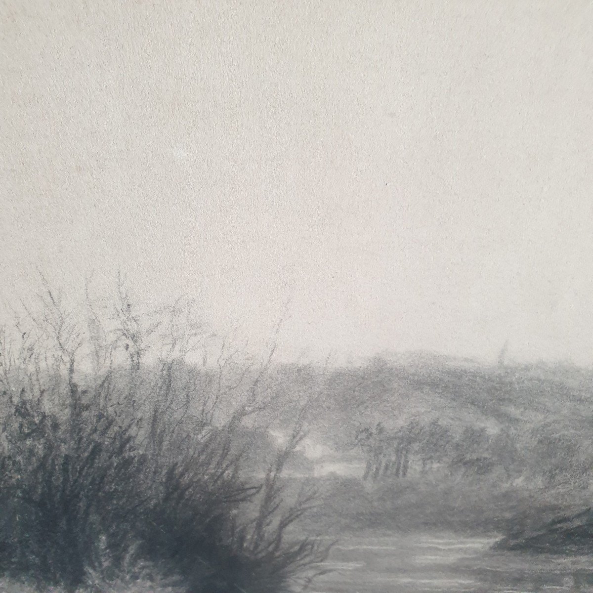 Daniel Ridgway Knight crayon dessin fusain école Américaine XIXeme -photo-2