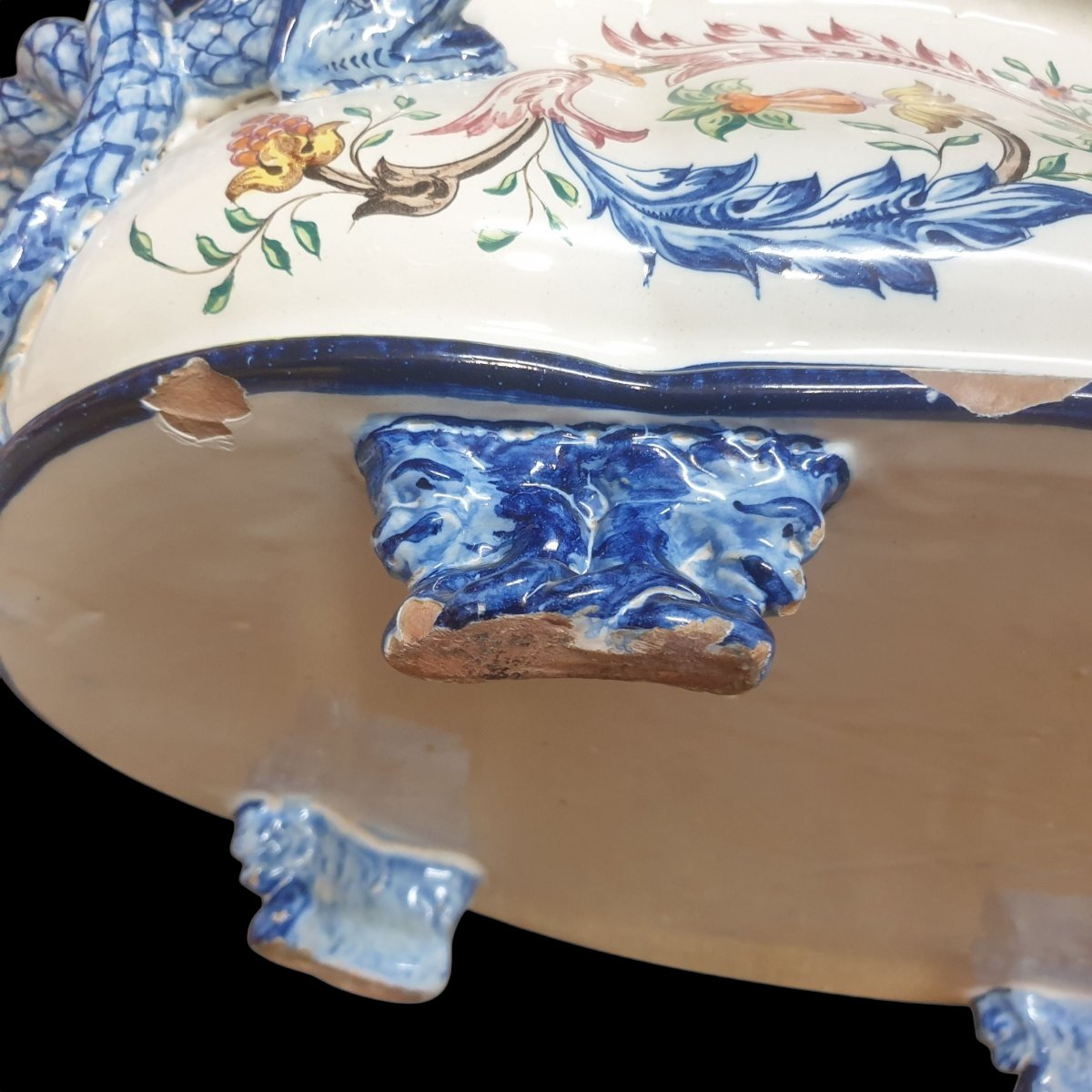 Large Garden Planter In Toul Bellevue Jules Aubry Polychrome Earthenware-photo-1