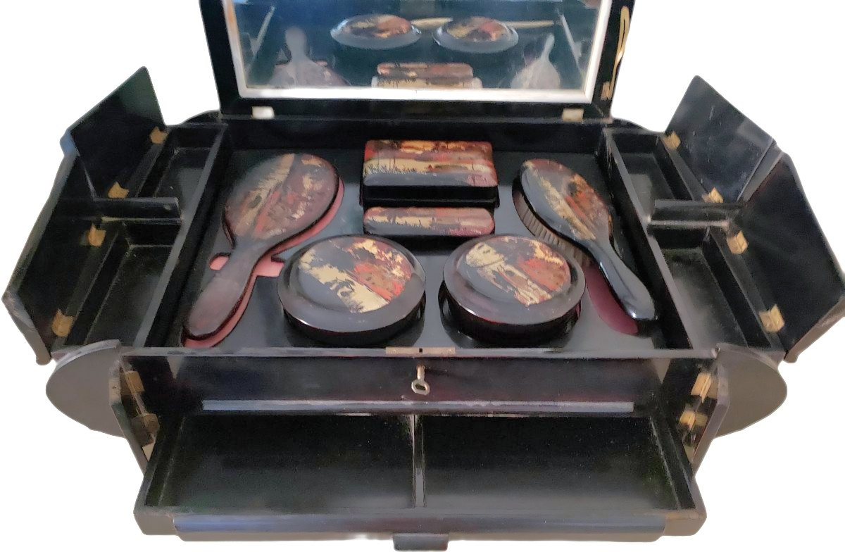 Atelier Thanh Nguyen coffret de toilette en laque de chine vietnam circa 1900-photo-3