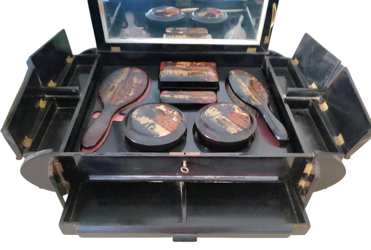 Atelier Thanh Nguyen coffret de toilette en laque de chine vietnam circa 1900-photo-5