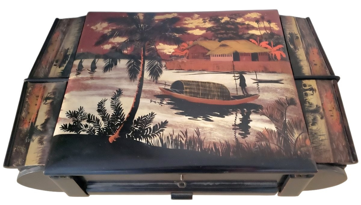 Atelier Thanh Nguyen coffret de toilette en laque de chine vietnam circa 1900