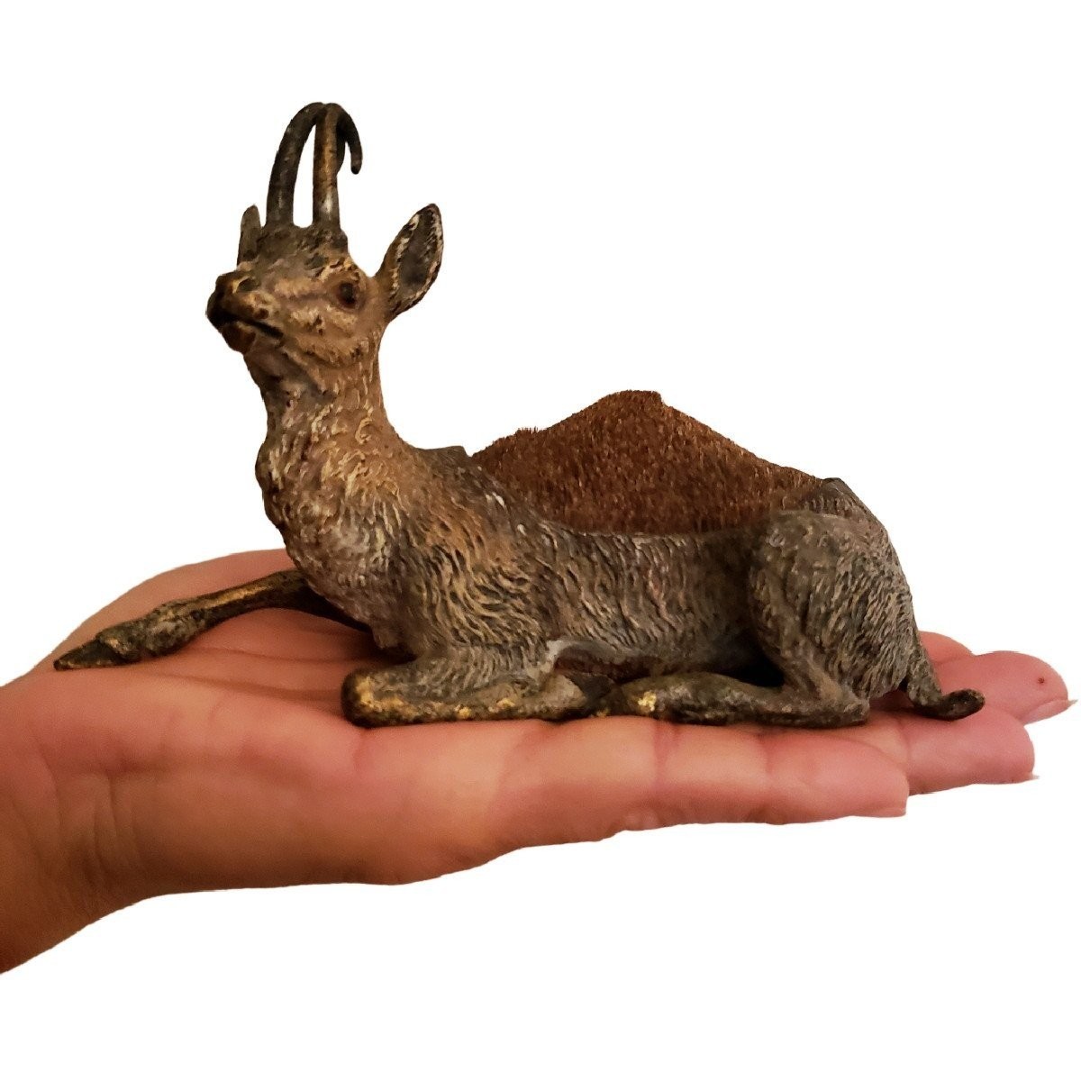 Bronze De Vienne Geschützt Chamois 19th Century-photo-2