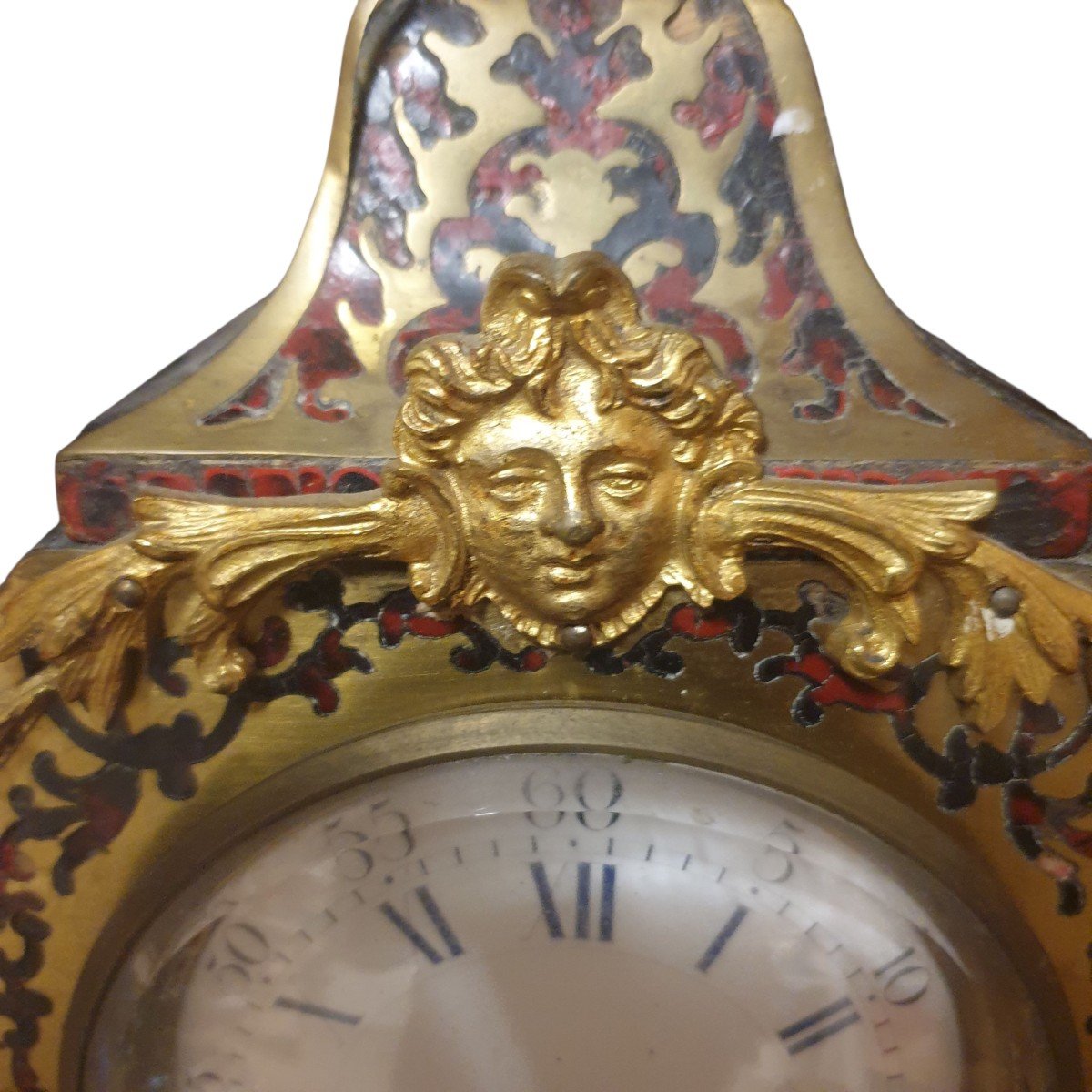 Napoleon III Cartel Clock Tortoise Shell Marquetry Gilt Bronze Victor Reclu Movement-photo-4