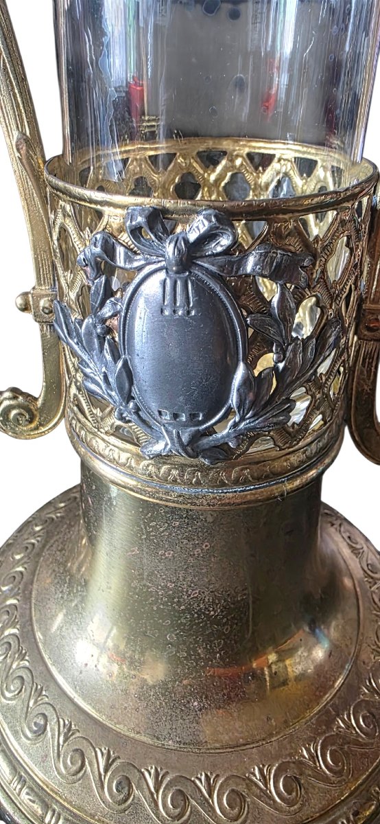 Important milieu de table vase art nouveau probablement de wmf hauteur 49 cm -photo-3