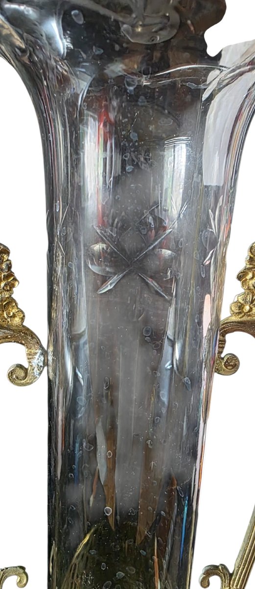Important milieu de table vase art nouveau probablement de wmf hauteur 49 cm -photo-6