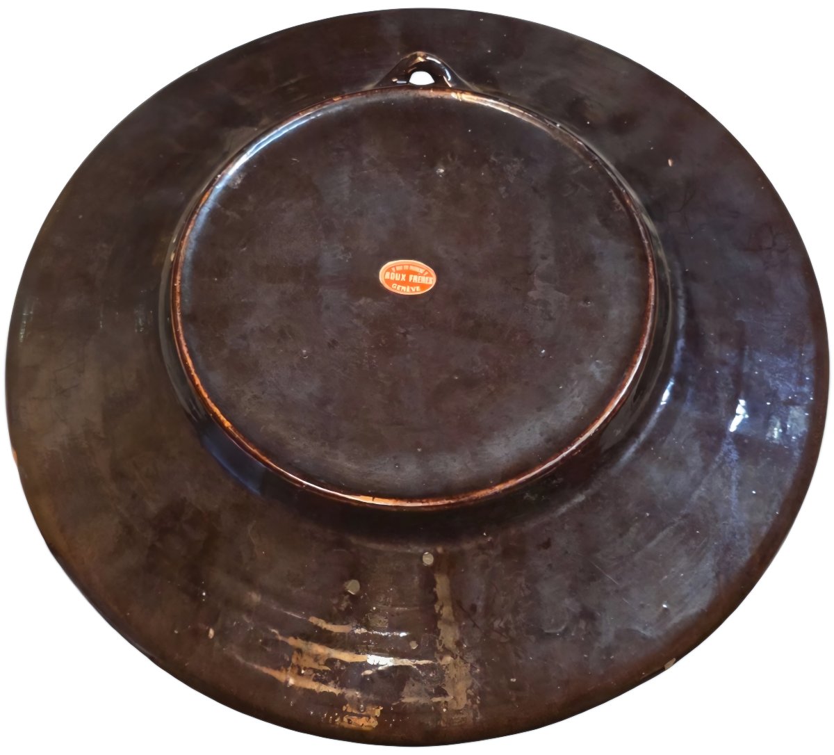 Thoune Large Polychrome Earthenware Ceremonial Dish Diameter 35 Cm-photo-4