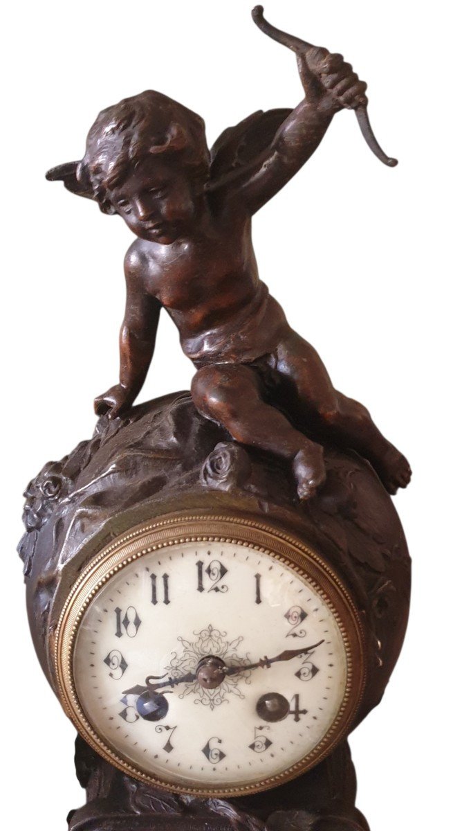 Important Clock L&f Moreau Signed Circa 1880 Napoleon III Height 75 Cm-photo-2