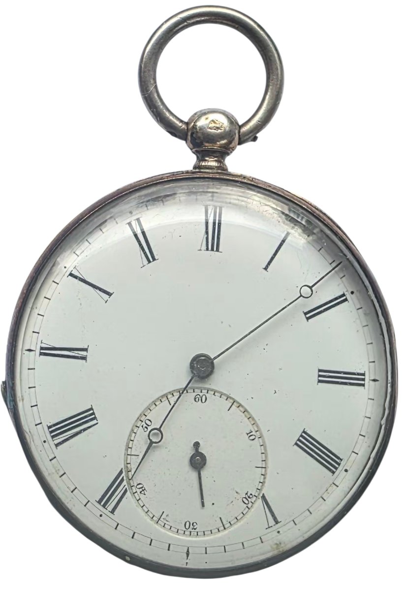 Solid Silver Gousset Watch Adriam Cadet A Toulon XIXth Century