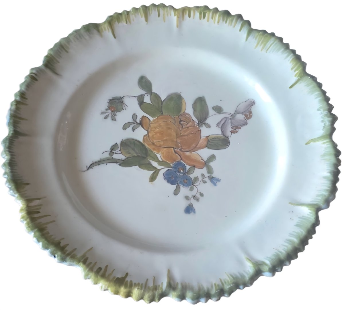 3 Antique Plates Probably From Eastern France-photo-2