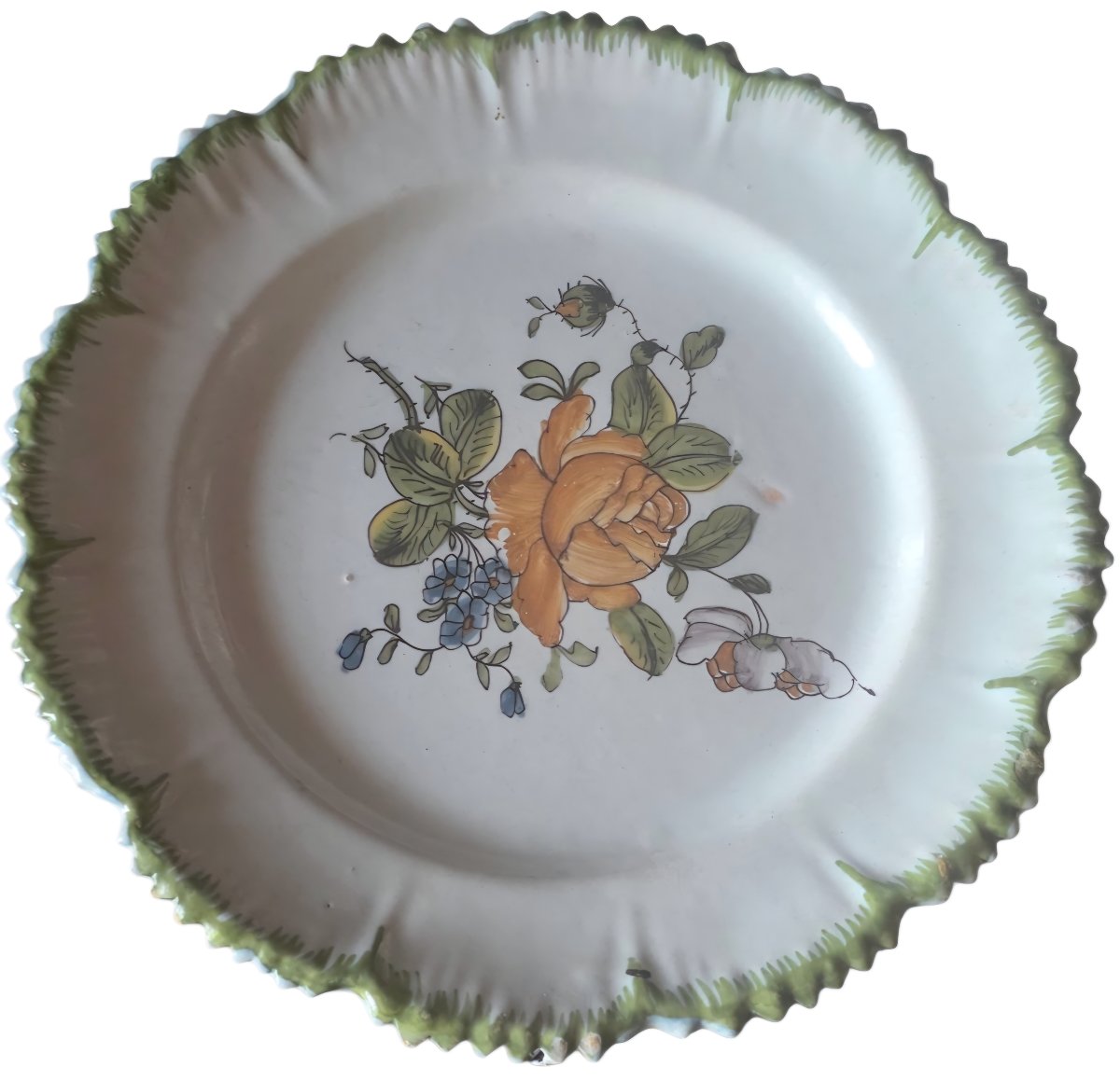 3 Antique Plates Probably From Eastern France-photo-3