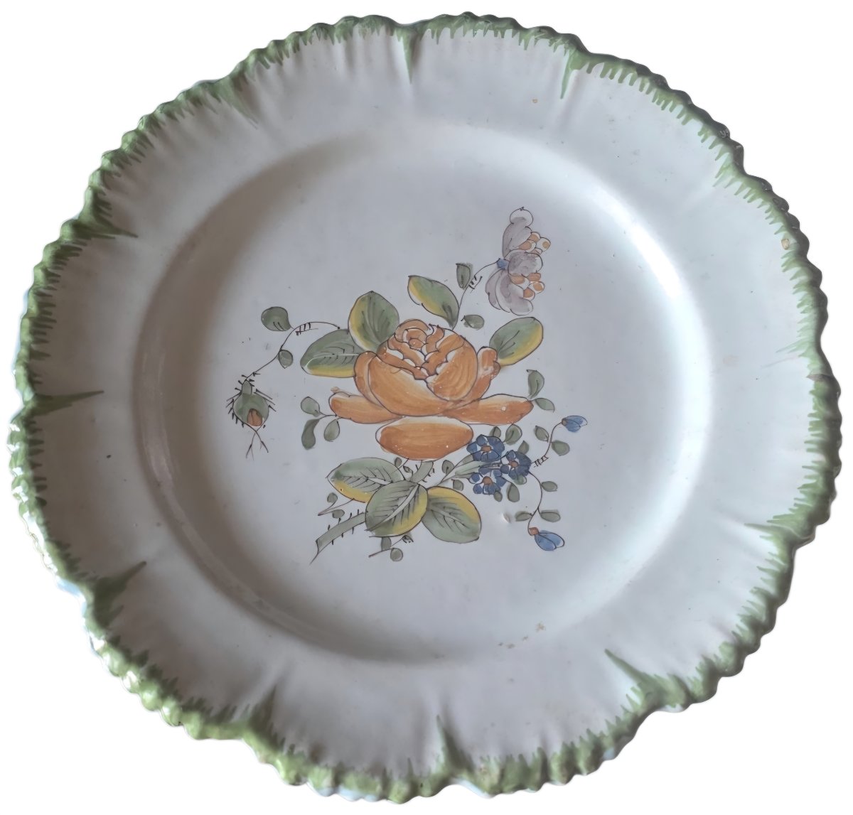 3 Antique Plates Probably From Eastern France-photo-3