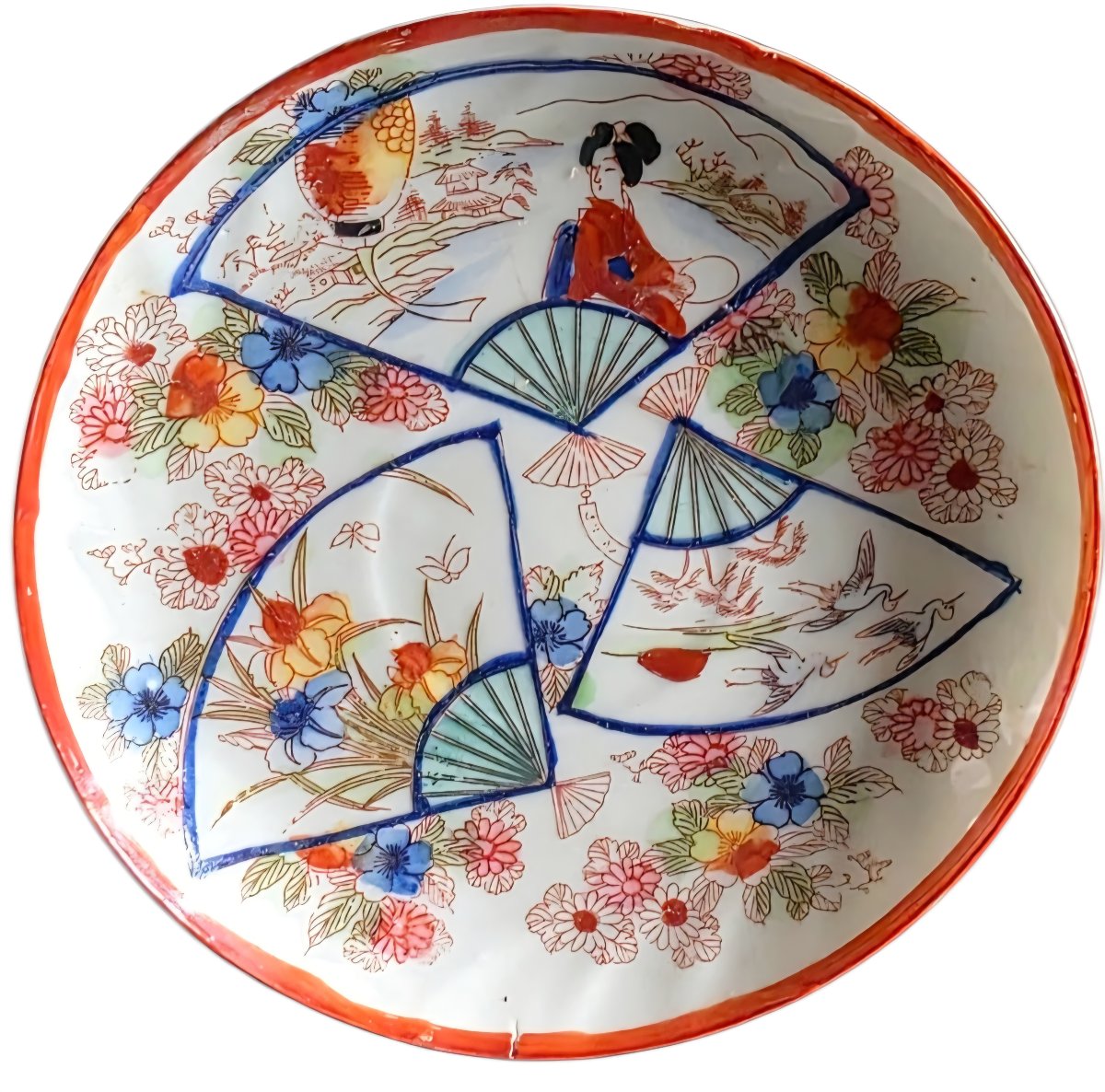 7 dessous de tasses Japon polychrome Satsuma XIXeme -photo-8