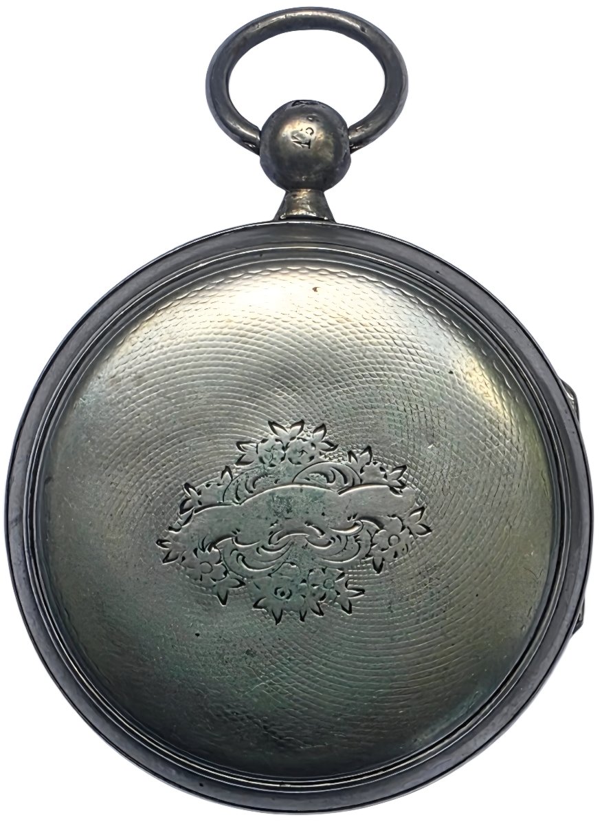 18th Century Silver Cock Gousset Watch Ravion A Mansle-photo-4