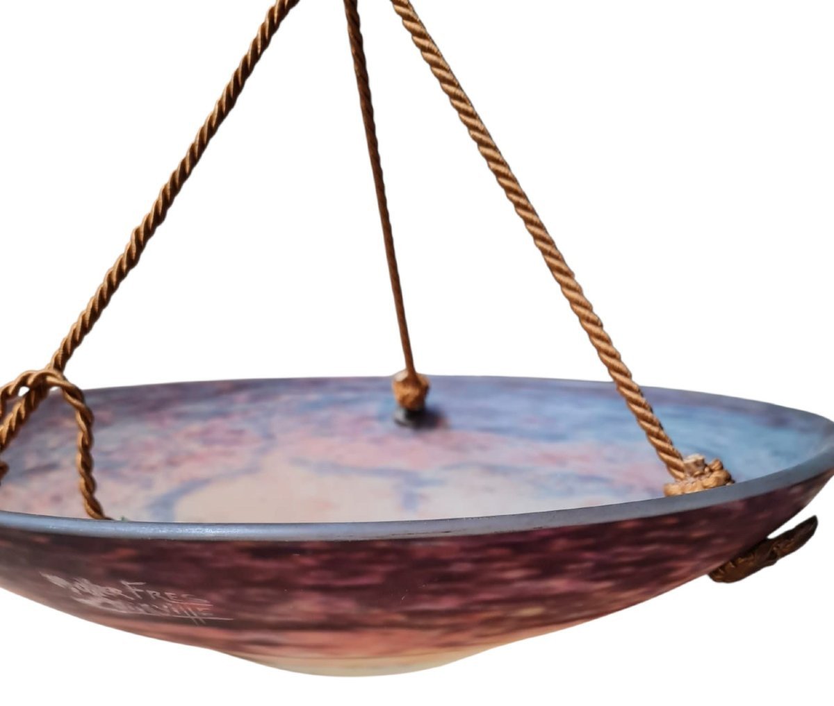 Suspension lustre Muller frères Diamètre 40 cm circa 1930-photo-3